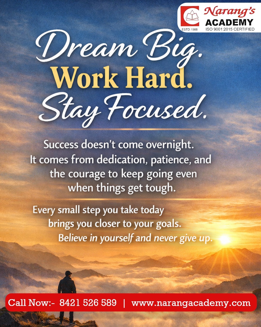 Success begins with a dream and grows with dedication. 