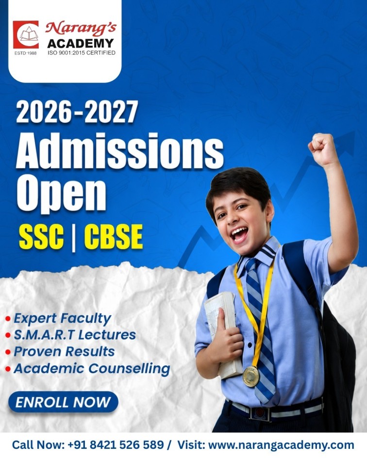 Give your child the perfect academic start with Narang’s Academy Admissions Open for 2026–2027 SSC